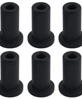 Sliding Barn Door Wall Track Spacers Set Carbon Steel Connectors For Door Frame Pack Of 6, Heavy Duty Hardware shown in black POM coating.
