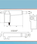 Heavy Duty Electric Linear Actuator 12V 24V Load 800 kg 50 mm to 1000 mm Stroke 5 to 40 mm per Second diagram