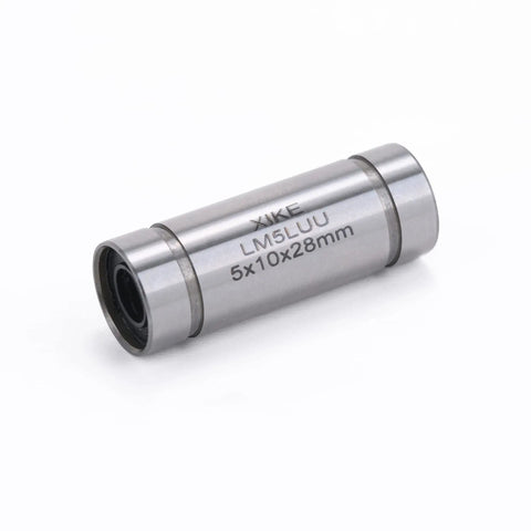 Plug And Play Hella Smooth LM5LUU Sealed Lengthened Linear Ball Bearing Pair For CNC Rigs and 3D Printers, chrome steel, 5x10x28mm.