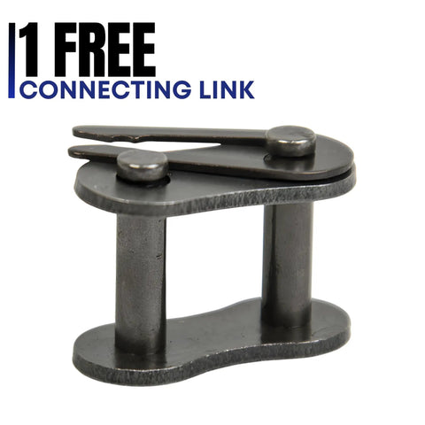 Connecting link of 420 Roller Chain For Go Kart Mini Bike ATV Dirt Bike, 10 Foot Chain With 240 Links And 1 Connecting Link.