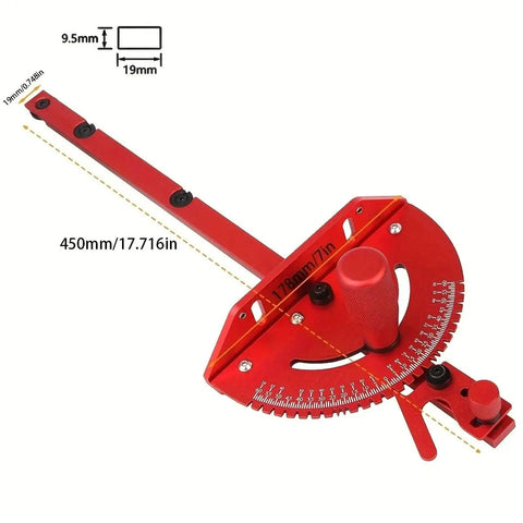 Pro Grade Precision Miter Gauge For Table Saws With Aluminum Fence And Flip Stop Heavy Duty Steel Plate Crosscut Guide