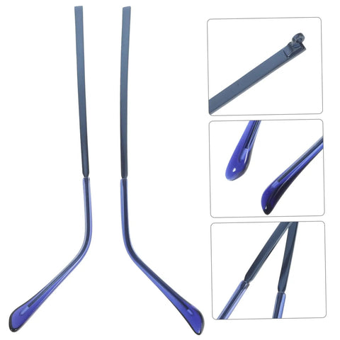 Two Pairs Replacement Glasses Arms Lightweight Eyeglass Temples Easy To Install For Comfy Wear Compatible With Most Frames And Sunglasses For Quick Repairs And A Better Fit in blue.