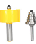 Top Shelf Rabbet Router Bit Set With Six Interchangeable Guide Rollers And Half Inch Shank For Flawless Woodworking Joints, carbide bits.