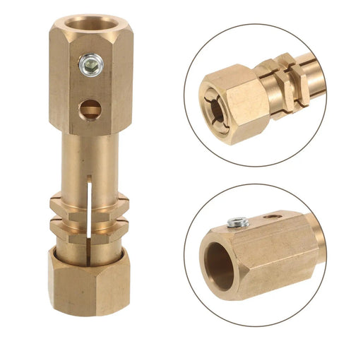 Dent Repair Welder Collet For Welder Gun Replacement Locking Chuck Head in golden finish with reliable clamping design.