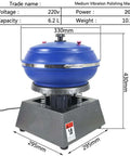 Electric Vibrating Polisher Kit For Metal Parts Pro Grade Rock Roller Tumbler With Heavy Duty Load Capacity, blue top view