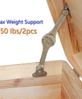 Heavy Duty Soft Close Chest Hinges For Toy Boxes And Wooden Chests, Adjustable Lid Support For Benches And Trunks, No Slam Quiet Operation, Zinc Alloy Durable Hardware, 2 Pack.