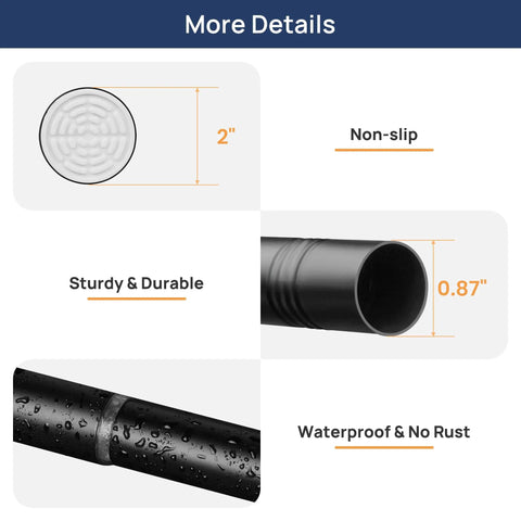 Details of 2 Pack Adjustable Spring Tension Curtain Rods 32 To 66 Inches Stainless Steel Matte Black No Drilling Easy Install