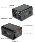 800W Voltage Converter Transformer For Travel And Home Use, Step Up Step Down 110V-120V To 220V-240V And Back, dual outlets