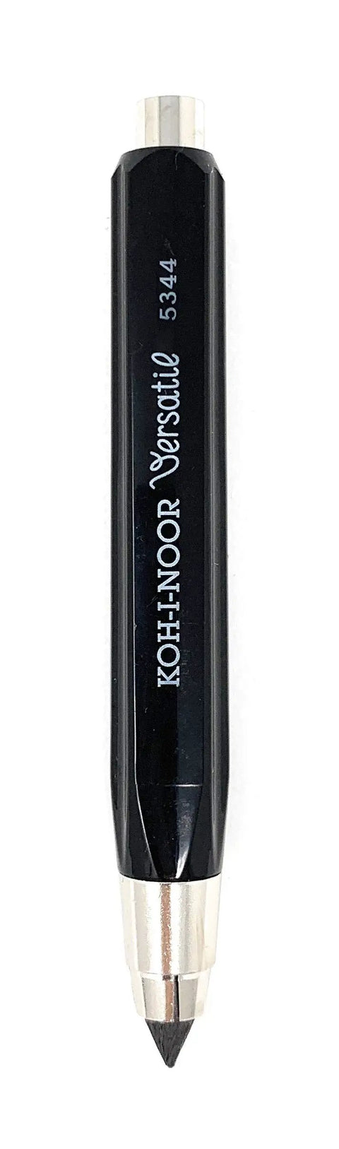 Black Mechanical Clutch Lead Holder Pencil For Butter Smooth Graphite Marking and Straight Fire Line, top view of a sleek design.