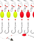 Fish Finder Surf Rig With Float 20.5 Inch 90 Lb Tackle For Shark Bluefish Striper Stripers Six Piece Eight O Hooks.