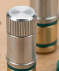 Self-Locking Table Stop Set For Workbench Holes close-up, non-slip 20mm crafting bench stop with metal and knurled top detail.