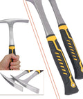 Two Pack 28 Oz Rock Pick Hammer Set For Digging And Chipping Beefed Up Heavy Duty Forged 45 Steel Construction Double Headed Design