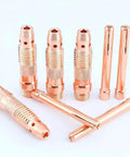 96 Piece TIG Consumables Kit With Foam Case For WP 17 18 26 Torch Includes 50 Alumina Cups 4 Through 8, 10 Gas Lens Bodies, 30 Copper Collets, 6