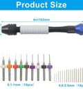 Micro Hand Drill Set With Pin Vise And 56 Precision Bits PCB Cutting Bits And Resin Polymer Clay Jewelry Making Tools