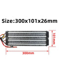 Heavy Duty Ptc Ceramic Air Heater That Dishes Out Serious Heat In Minutes With 3000 Watt Electric Power and Industrial Insulated Design, size 300x101x26mm.