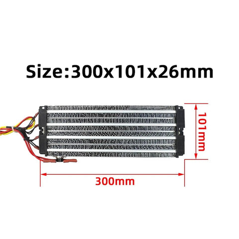 Heavy Duty Ptc Ceramic Air Heater That Dishes Out Serious Heat In Minutes With 3000 Watt Electric Power and Industrial Insulated Design, size 300x101x26mm.