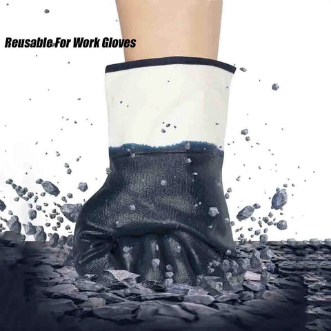 Oil Field Style Chemical Resistant Work Gloves With Wide Cuff Durable Blue For Petrochemical Transport And Fuel Delivery Pros Large Size 12 Pack Non Slip Easy On And Off
