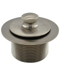 One And Three Quarter Inch Threaded Tub And Shower Drain Kit With Push N Lock Drain Assembly Brushed Nickel Finish