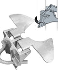 Butterfly Gate Latch For 1-3-8 Inch Gate Frame And 2-3-8 Inch Post, Galvanized Steel Fence Latch, Heavy-Duty Outdoor Gate Hardware With U-Bolt