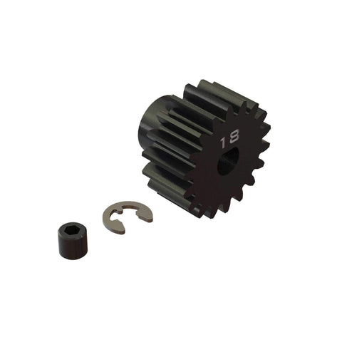 18T HD Mod1 Safe D Pinion Gear for RC Cars Beefy Heavy Duty Steel With Wide Tooth Profile Replacement Part ARA310965 for Extreme Off Road Rigs High Torque Durable Precision Machined Pinion Gear for Long Lasting Performance