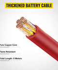 Thickened 6m copper core battery cable for Split Charge Relay Kit For 12V Systems, Auto Dual Battery Isolator With 140 Amp VSR.