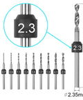 PCB Micro Drill Bit Set 0.5mm to 2.3mm Tungsten Carbide Jewelry Drill Bits with 3/32 Inch Shank Size for DIY Projects