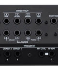 Back view of V-Drums V71 Drum Sound Module With Dope Kit Library, showing audio inputs, outputs, and MIDI ports.