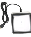 Portable Hands Free Barcode Scanner For Mobile Payments Multifunctional 1D And 2D Decoding Easy Hands Free Scanning White ABS Build