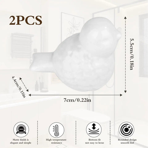 Straight Up Upgrade Your Bath With These Slick Ceramic Toilet Bolt Covers A Tough Pair Of Screw Cap Shells That Kick Rust To The Curb And Make Smooth Install No Sweat For A Pristine Finish, ceramic bird-shaped screw cap.