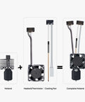 Beefed-Up P1P P1S Hotend Full Assembly Kit With Hardened Steel Nozzle 0.4mm Ceramic Heater, Cooling Fan And Heating Block components