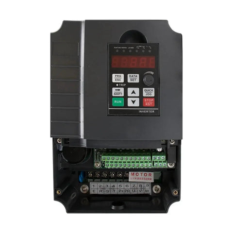 Dope Inverter Variable Frequency Drive VFD For Spindle Tools 110V 220V 400Hz Single Phase 1.5KW 2.2KW 3.3KW Motor Controller front view