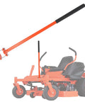 Mower Mount Assist Handle Kit With Grab Handle For Bad Boy Mowers Fits MZ MZ Magnum Avenger ZT ZT Elite CZT Outlaw Maverik Diesel And Compact Diesel Models, shown on a mower.