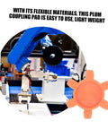 Flexible Rubber Jaw Coupling Insert Pad for CNC Machines in factory setting with L Shaped Claw Coupling Kit, high performance upgrade.