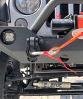 Off Road D Ring Shackles For Recovery, 68,000 Lbs Breaking Strength And 17,000 Lbs Working Load Limit, 7/8 Inch Pin And Washers, Carbon Steel Tow Shackle Designed In The USA For Safe Towing And Secure Trail Recovery on jeep bumper.