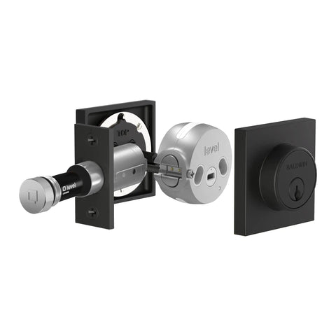 Top Shelf Smart Deadbolt With Bluetooth And WiFi Electronic Lock showing solid brass build and electronic mechanism.