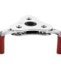 Heavy Duty Aluminum Alloy Smoke Sensor Disassembly Tool Set Featuring Smooth Transducer Head Remover showing metal gripper with red handles.