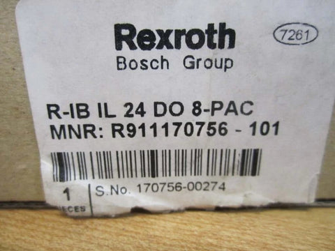 Label on packaging of Pack of 8 in-line digital output interface units, 24 VDC 2 A, 8-channel industrial I/O modules, Bosch Group