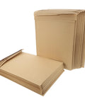 Stack of khaki padded mailing envelopes 22x34cm, 20 pack bubble mailers, kraft paper shipping bags for biz.