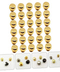 Gold suitcase studs for handbags; 30-count metal bag feet rivets set