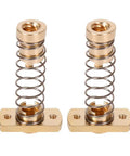 Two Pack T8 Anti Backlash Brass Nut Set For 8mm Lead Screws Compatible With Ender 3 Ender 3 Pro V2 CR10 Tornado 3D Printers