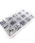 Beefed Up External Retaining Ring Kit In 304 Stainless Steel For Shafts E Clip Circlip Snap Ring Washer 580pcs Set A in a plastic case