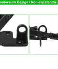 Close-up of Four Pack Adjustable Toggle Heavy Duty Latch Clamps showing bolt and countersunk design with black vinyl grips.