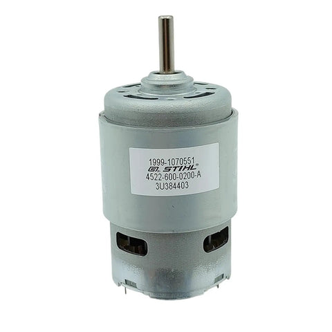 High Performance 42mm DC Motor Featuring Dual Ball Bearings Runs Smooth On 12V 18V And 24V Power front view with shaft.