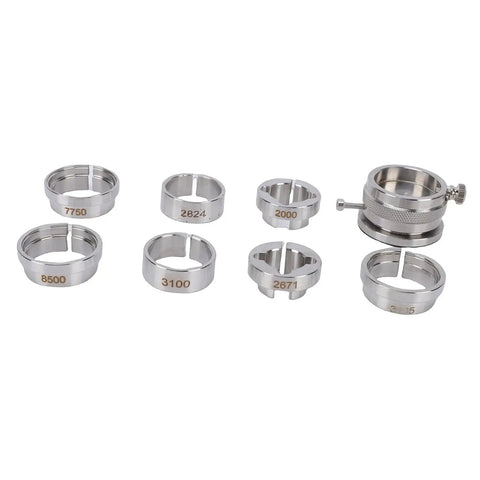 8 Piece Watch Movement Holder Kit With Main Support For 2824 2671 7750 2000 8500 3100 3135 Movements, stainless steel parts view