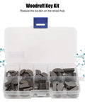 80 Pcs Woodruff Key Kit Stainless Steel Semicircular Keys Set With Storage Box displayed in open box