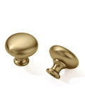 Six Pack One And One Quarter Inch Champagne Bronze Zinc Alloy Cabinet Knobs With Single Hole Center Mount Satin Brass for drawers