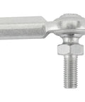 Heavy Duty Steel Right Hand Female Heim Joint Rod End With Stud, Zinc Plated two piece construction, showing threaded end.