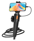 No Brainer Articulated Borescope Camera With 360 Degree Bidirectional Steering And Crisp Hd Visuals for garage repairs, featuring a handheld grip.