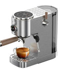 Slick Dual Boiler Semi Automatic Espresso Machine With Built In Grinder And Cold Brew Function 20 Bar Pressure 2100 Watt Motor brewing espresso
