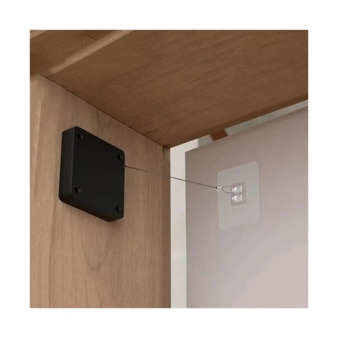 Automatic Sensor Door Closer No Drill Install Easy Setup Heavy Duty 500g To 1000g Tension Ultra Smooth Soft Close Black Finish